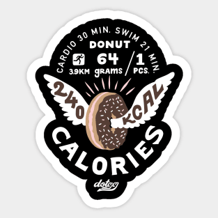 donut 240 kcal Sticker